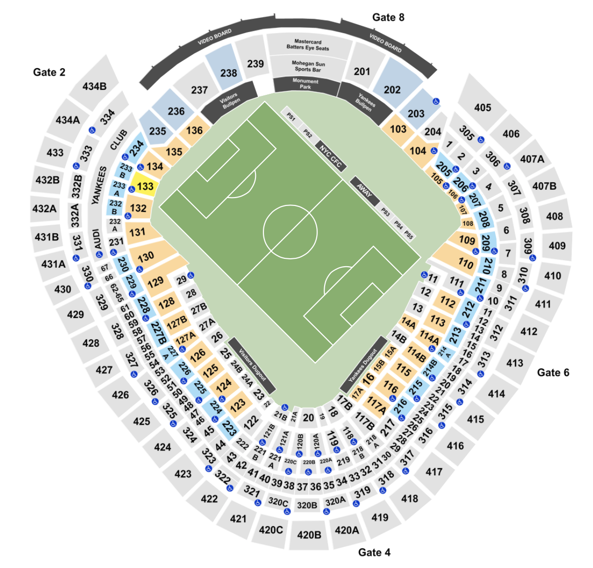 Yankee Stadium Seating Map Yankee Stadium Seating Map